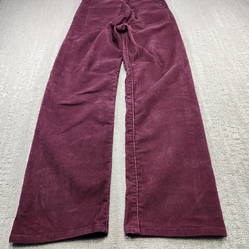 Levis Premium Corduroy Pants Women 25 Ribcage Straight Ankle Wide Leg Cotton - Picture 7 of 12